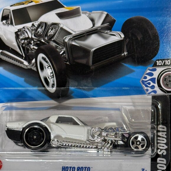 Hot Wheels 2025 Hoto Roto • Rod Squad • White Chrome • 158/250 • Diecast Car - Picture 3 of 6